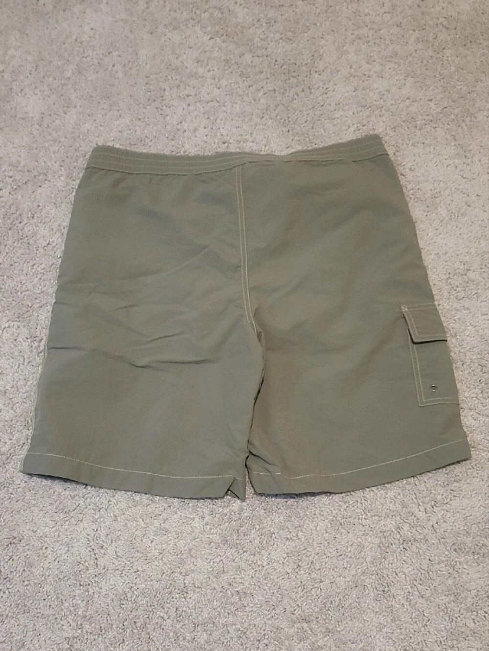Polo by Ralph Lauren Olive Swim Shorts with Coral Liner